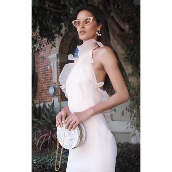 RAMLA INFINITY WHITE MARBLE CONVERTIBLE CLUTCH CROSSBODY BAG $250 - Picture 7 of 11